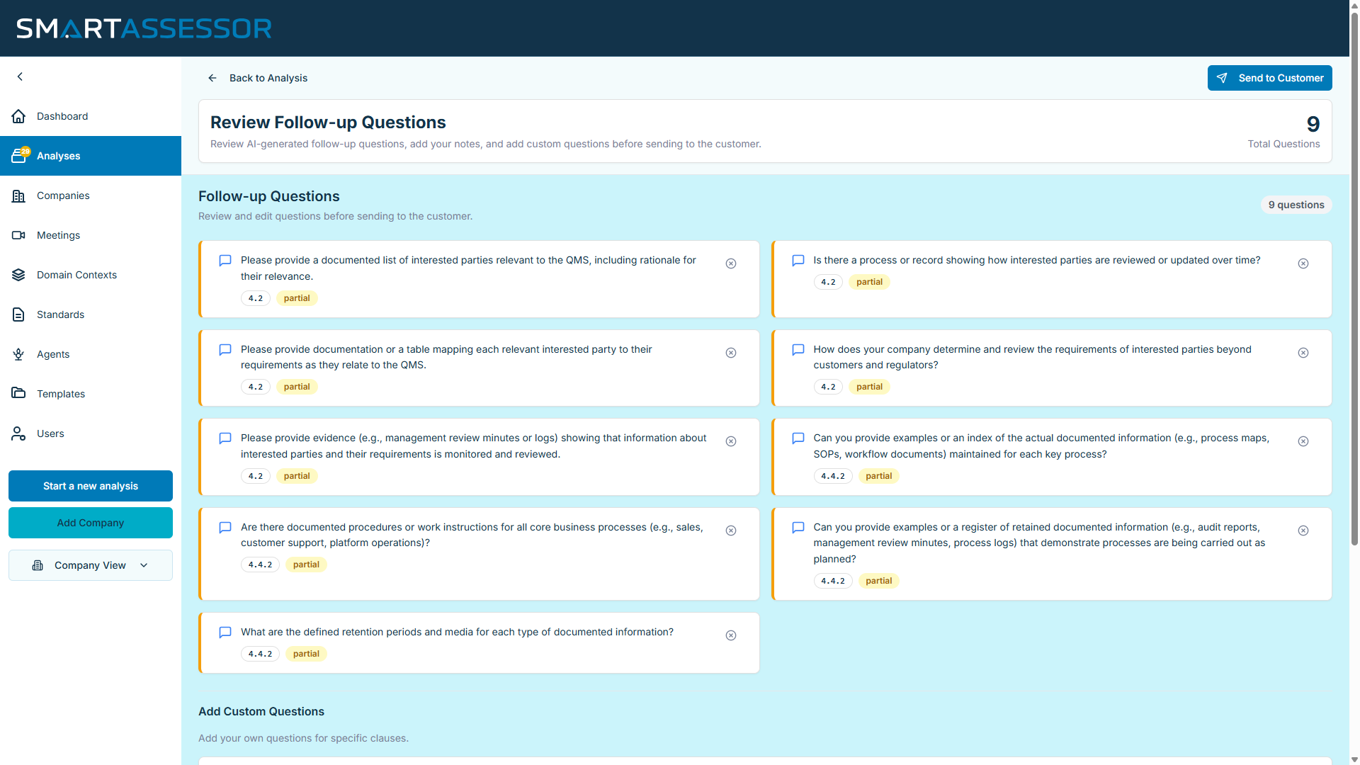Automate Evidence Collection Screen